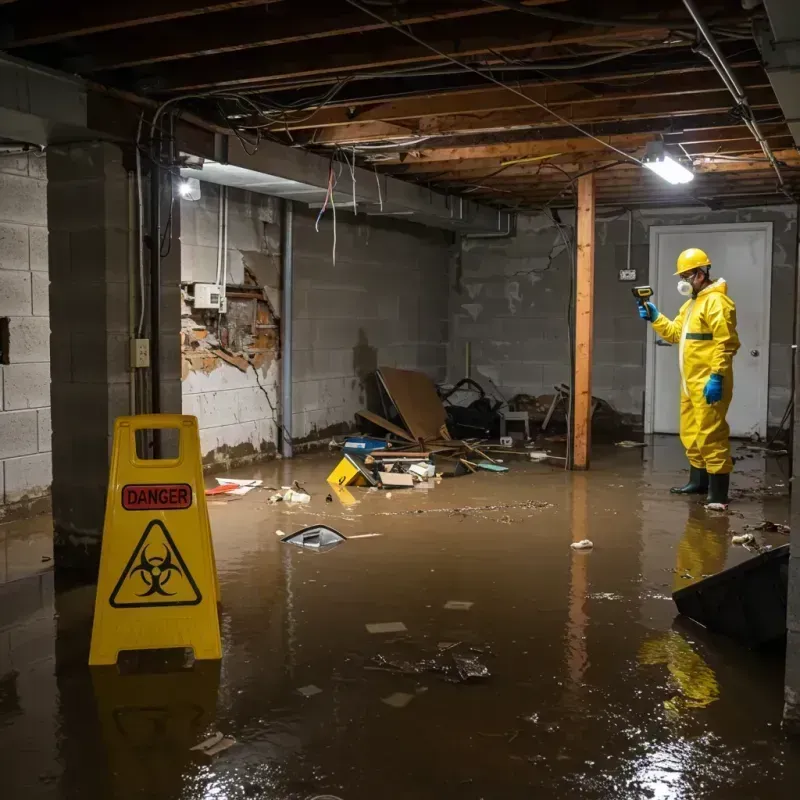 Flooded Basement Electrical Hazard in Toms River, NJ Property